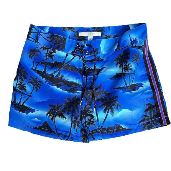Parke & Ronen Swim Shorts Trunks Mens Blue 32 Mesh Lined Blue Beach - Picture 1 of 7